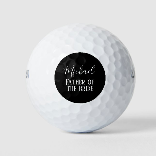 BUDGET Bestman Trauzeugen gibt Schwarz-weiße Gesch Golfball (Vorderseite)