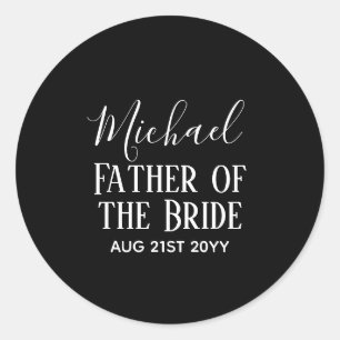 BUDGET Bestman Trauzeugen gibt Schwarz-weiße Gesch Runder Aufkleber