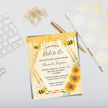 Budget Bienen Brautparty Gold Glitzer Sonnenblumen