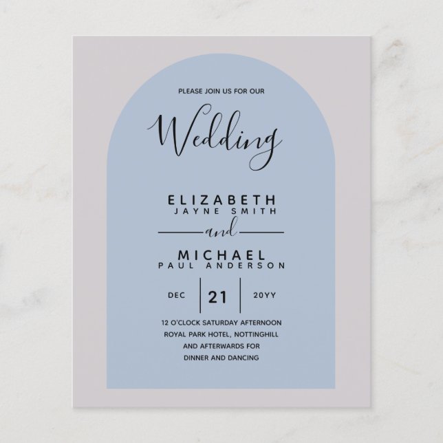 BUDGET Bilingual Spanish Boda English Wedding Flyer (Vorne)
