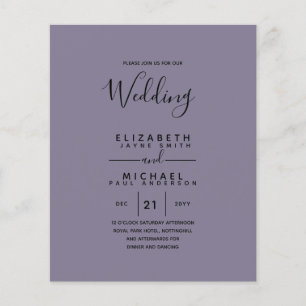 BUDGET Bilingual Spanish Boda English Wedding Flyer