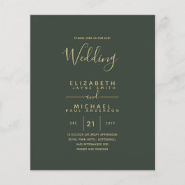 BUDGET Bilingual Spanish Boda English Wedding Flyer