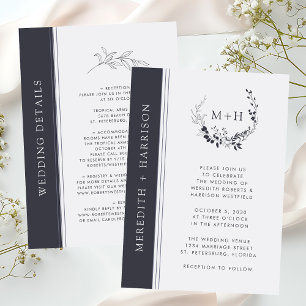 Budget Black and White Monogram Wedite