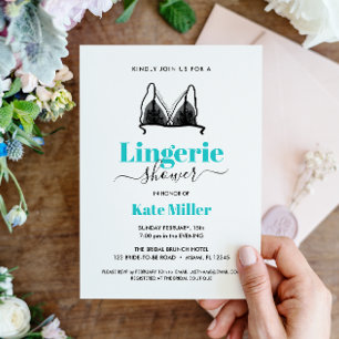 BUDGET Black Aqua Ooh La La Lingerie Braut SHOWER