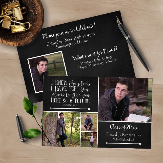 Budget Black Bible Verse Abschluss FotoCollage (Von Creator hochgeladen)