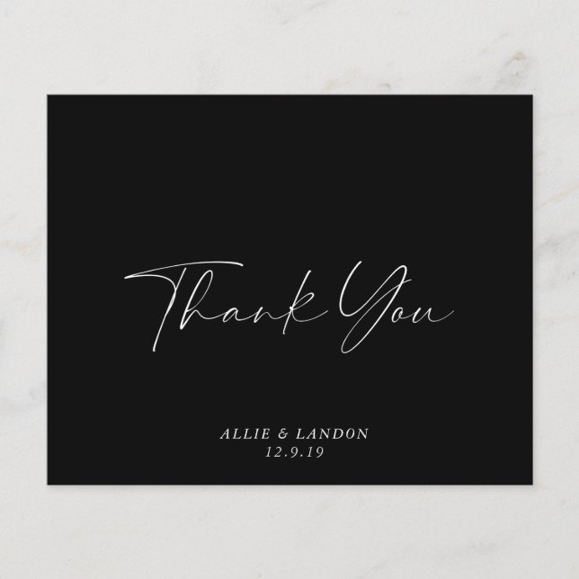 BUDGET Black Danke Karte (Vorne)