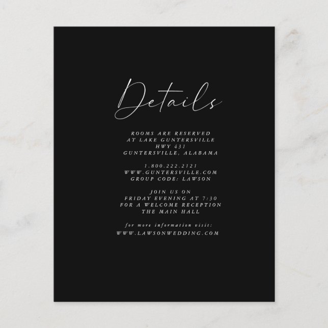 Budget Black Details Card | Flyer (Vorne)