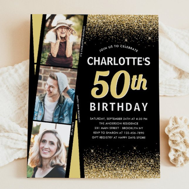 Budget Black Gold 3 Foto Film Glitzer Geburtstag (Von Creator hochgeladen)