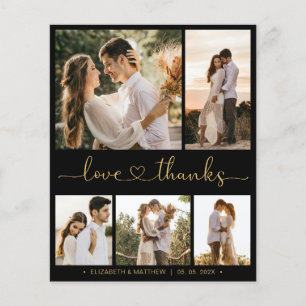 Budget Black Gold Collage Wedding Vielen Dank Flye Flyer