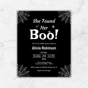 Budget Black Halloween Bridal Dusche Einladung