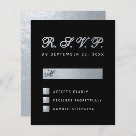 Budget Black Imitats Silver Calligraphy Wedding RS