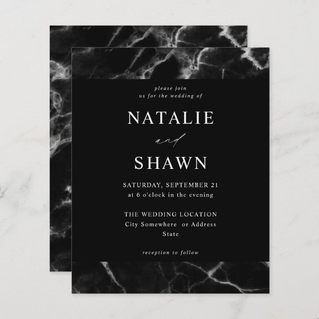 Budget Black Marble Wedding (Vorne/Hinten)