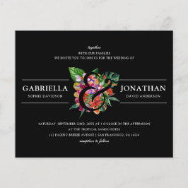 Budget Black Modern Tropical Bouquet Wedding