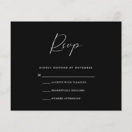 Budget Black RSVP Card Flyer