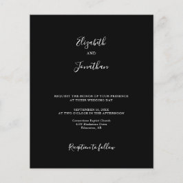 Budget Black Wedding Modern Chic Minimalist Simple