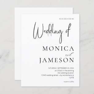 Budget Black & White Moderne Hochzeit 3