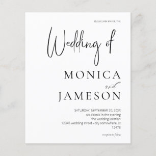 Budget Black & White Moderne Hochzeit 3 Flyer