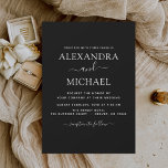 Budget Black White Wedding Modern Invitation Flyer<br><div class="desc">Budget Black and White Wedding Spring or Summer Wedding Invitations - includes beautiful and elegant script typography with a modern simple and classic color for the special Wedding day celebration.</div>