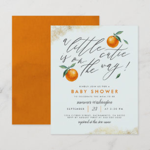 Budget Blau Eine kleine Süsse Orange Baby Dusche