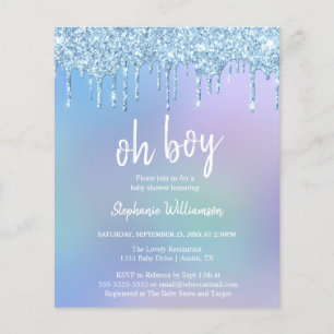 Budget Blau Triefende Glitter-Jungen-Baby-Party