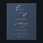 Budget Blauer und rosa Foliage Einladung zur Hochz Flyer<br><div class="desc">******* DIES IST KEINE STANDARDGRÖSSENBREITERINVITATION. ES SIND KEINE ENVELOPEN ENTHALTEN. FÜR KARTENBESTAND, THICKERKARTEN, KARO UNSERE LINE ART COLLECTION FÜR NORMALE WEDDING EINLADEN UND ANDERE PUNKTE. Dieser Flyer enthält keine Umschläge, Flyer-Version auf Papier. Rett Geld für formelle Einladungen mit dieser kleinen Einladung. ******** Dieses preisgünstige Hochzeitsangebot mit dem Flyer Navy und...</div>