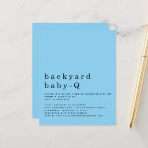 Budget Blue Backyard Baby Q GRILLEN Dusche Einladu