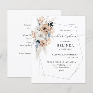Budget Blue & Beige Boho Floral Brautparty