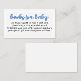 Budget Blue/Boy "Books for Baby" Beilage Begleitkarte