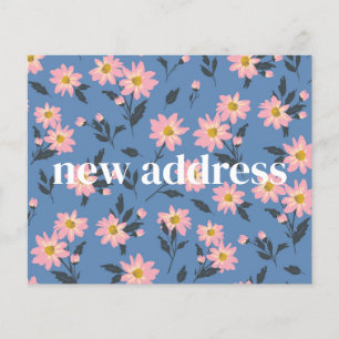 Budget Blue Floral Wir haben neue Zuhause Moving C