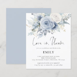 Budget Blue Florals Liebe in Bloom Brautparty