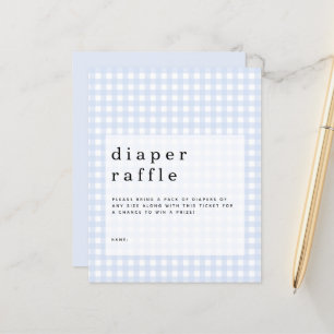 Budget Blue Gingham Diaper Raffle Gehäuse