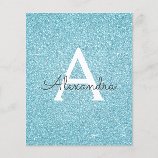 Budget Blue Glitzer 16 . Geburtstag Birthday (Vorderseite)