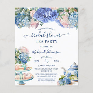 Budget Blue Hydrangea Brautparty Tea QR Code