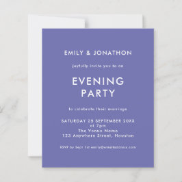 Budget Blue Wedding Abend Party Einladung