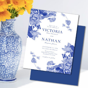 Budget Blue White Blume Chinoiserie Chic Wedding