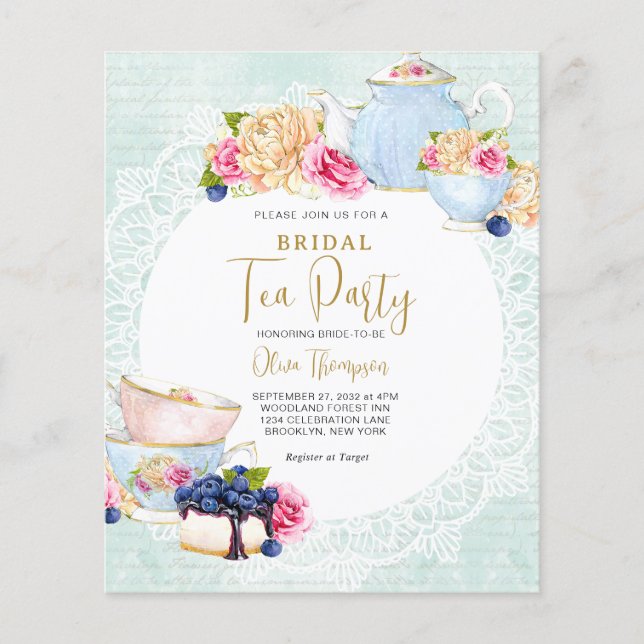 BUDGET Blueberry Teapot Bridal Tee Party (Vorderseite)