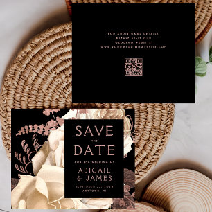 Budget-Blumen-Hochzeit - Violette Rose Gold QR-Cod