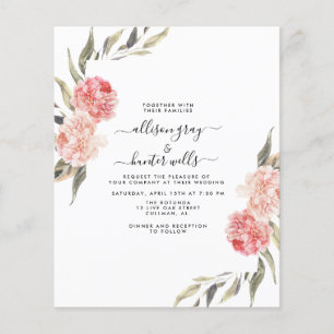 Budget-Blumen-Hochzeitseinladung Alise Flyer