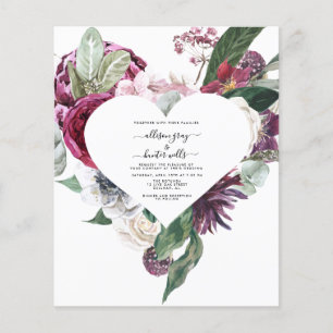 Budget-Blumen-Hochzeitseinladung   Laural Flyer