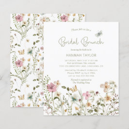 Budget Blumenladen Wildblume Bridal Brunch Einladu