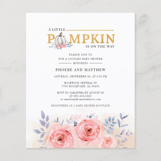 Budget Blumenpaare Kinderdusche Wasserfarbe (Vorderseite)