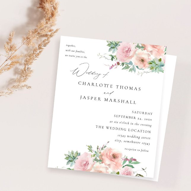 Budget Blush Pink Floral & Succulent Wedding V2 (Von Creator hochgeladen)