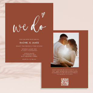 Budget Bohemisch Burnt Orange Moderne Hochzeit Flyer