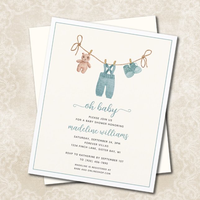 BUDGET BOHO Aquarellkleidung Baby Dusche (Von Creator hochgeladen)