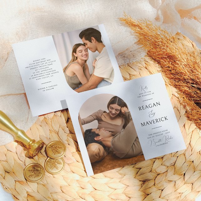 Budget Boho Arch Classic Typografy Foto Wedding (Von Creator hochgeladen)