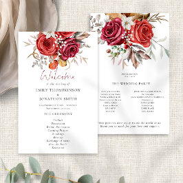 Budget Boho Automne Florals Programme de mariage