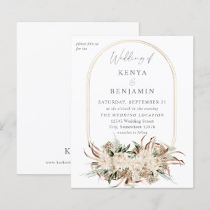 Budget Boho Beige Floral Wedding 3