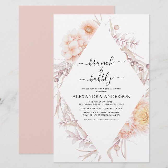 Budget Boho Brunch & Bubbly Brautparty (Vorne/Hinten)