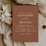 Budget Boho Burnt Orange Wedding Einladung Flyer<br><div class="desc">Mit unseren Minimalistischen Einladungen für Hochzeiten in Terracotta Boho können Sie Ihre Hochzeitsarbeit verbessern. Diese Einladungen sind die perfekte Wahl für Paare, die das Wesen ihres besonderen Tages mit Einfachheit und Stil erleben möchten. Die Terracotta-Farbe verleiht der Erde eine Touch erdigen Wärme, während das minimalistische Boho-Design ein harmonisches Gleichgewicht zwischen...</div>