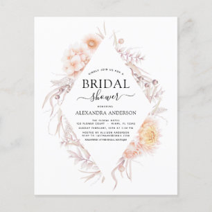 Budget Boho Chic Dusty Pink Wüste Brautparty Flyer